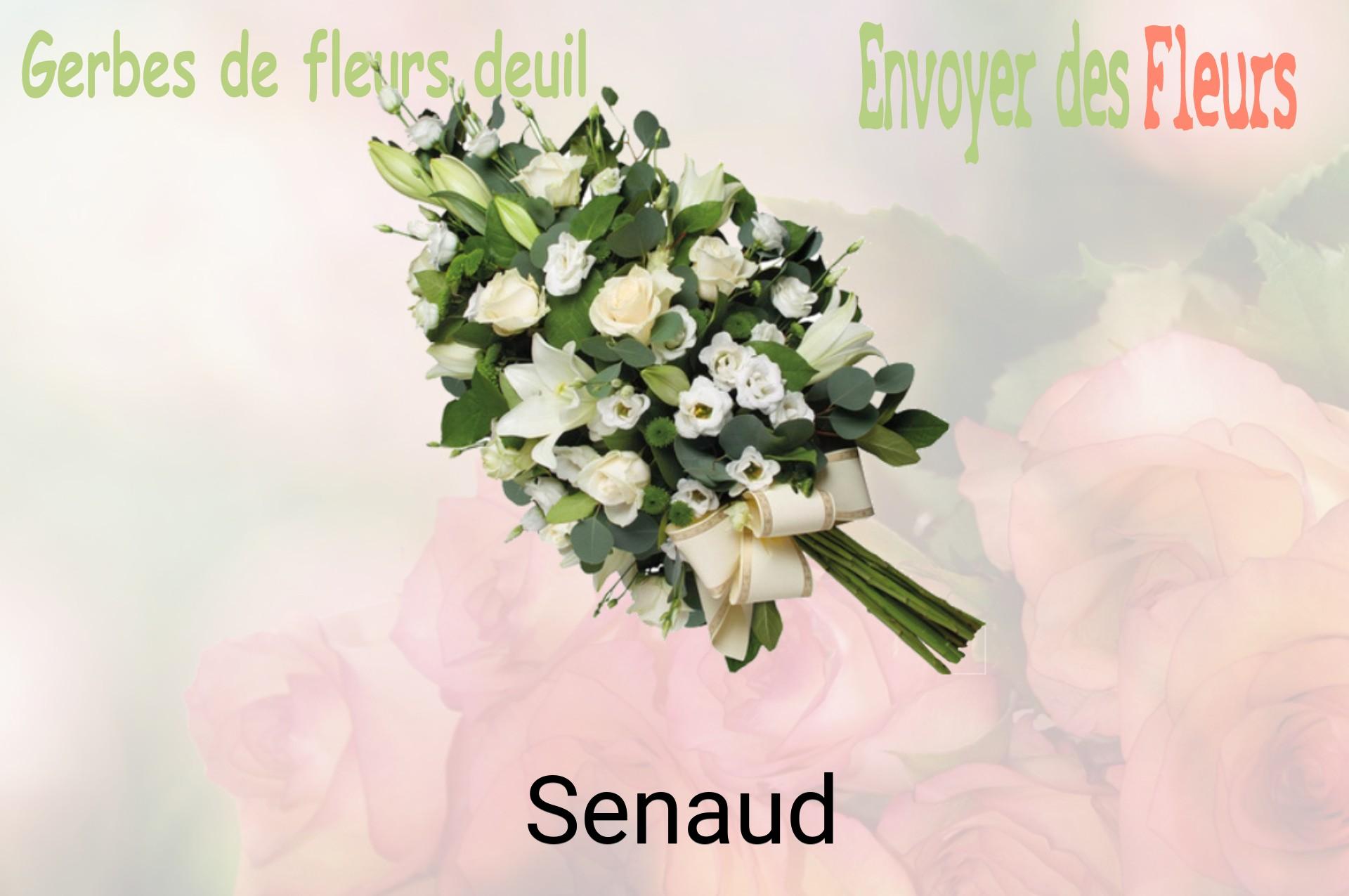 Gerbe de fleurs de deuil livrée à Senaud